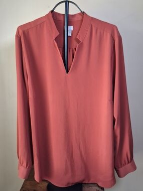 Chico’s Womens Rust Color Tunic Blouse; Size 4 (20/22)